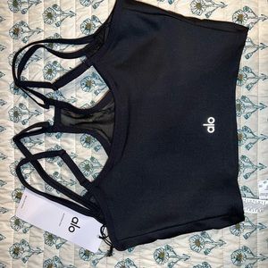 ALO YOGA BLACK AIRLIFT BRA S NWT